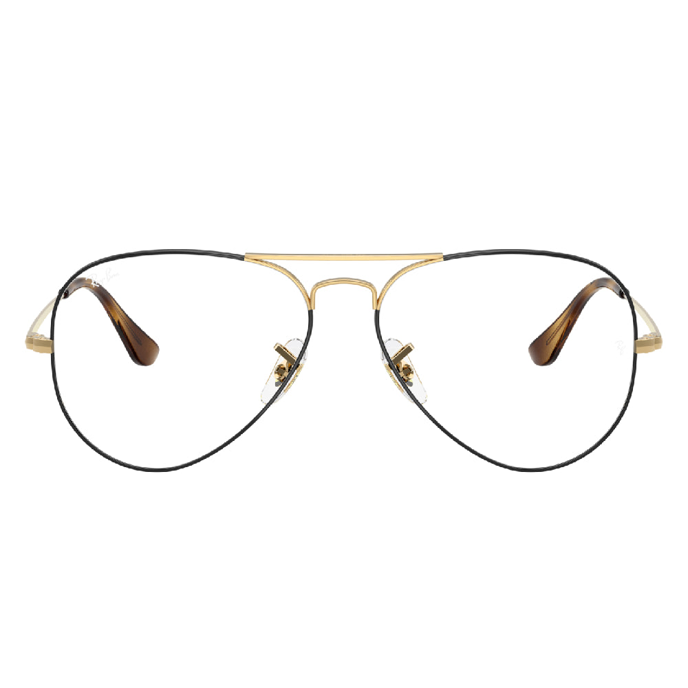 Gafas de Vista para Hombre Ray-Ban 6489 Aviator 3177 metálicas color Café