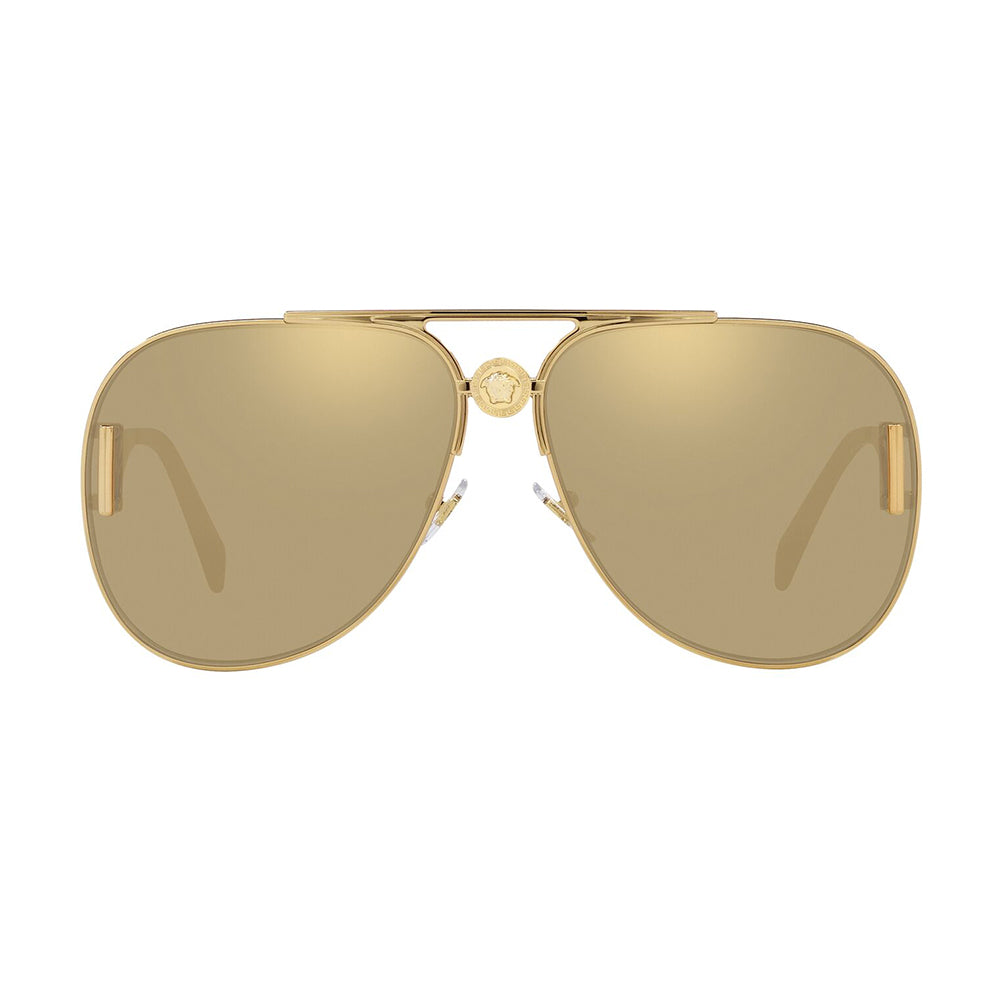 Gafas de Sol para Hombre y Mujer Versace 2255 - Metálicas, de color dorado.