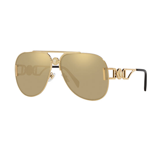 Gafas de Sol para Hombre y Mujer Versace 2255 - Metálicas, de color dorado.