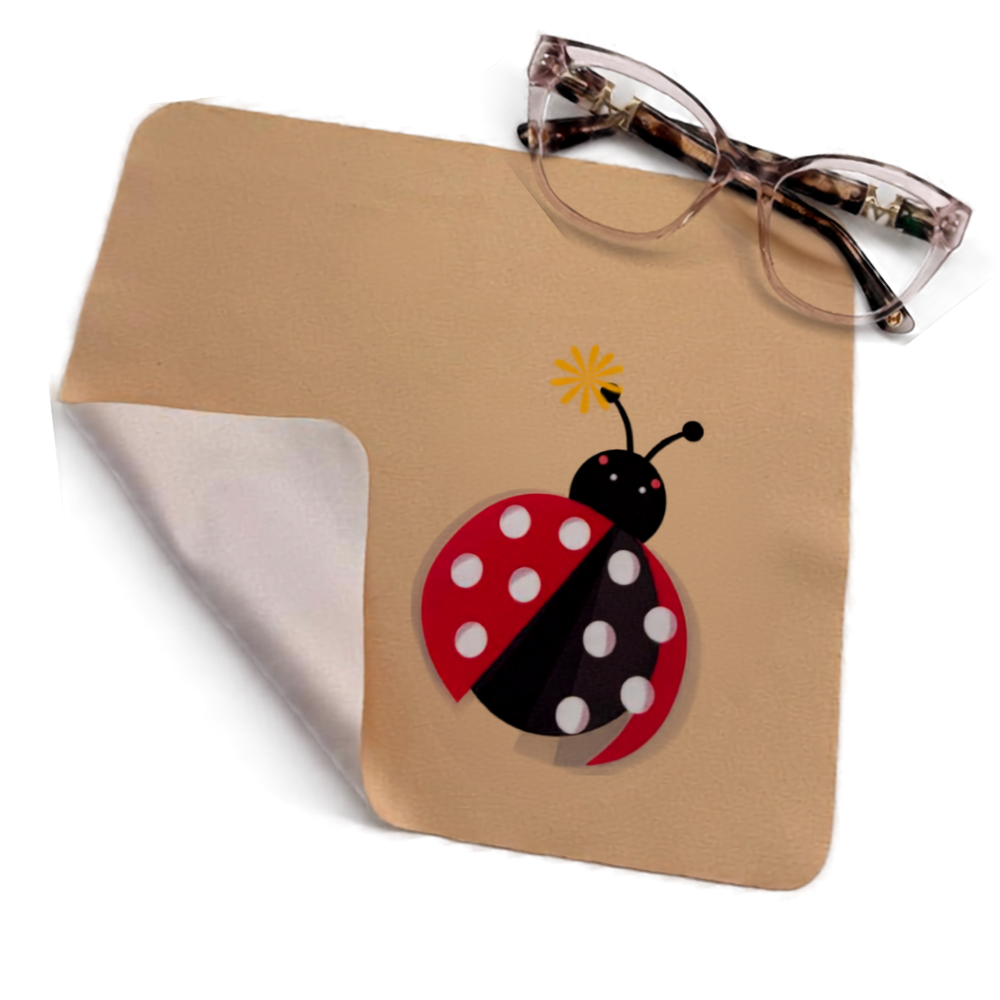 Paño Limpiador de Microfibra Diseño Mariquita Infantil Kawaii