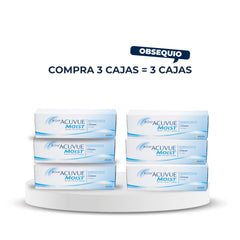 6 cajas de Acuvue® Moist para Astigmatismo con 50% de descuento