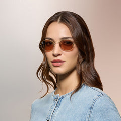Gafas de Sol unisex Ray-Ban 3547 Oval - metálicas color Café