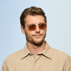 Gafas de Sol unisex Ray-Ban 3547 Oval - metálicas color Café
