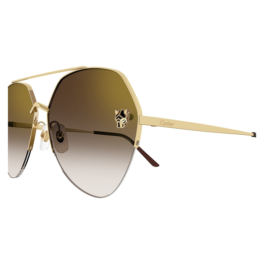 Gafas de Sol para Mujer Cartier Ct0355S-002 - metálicas color Dorado