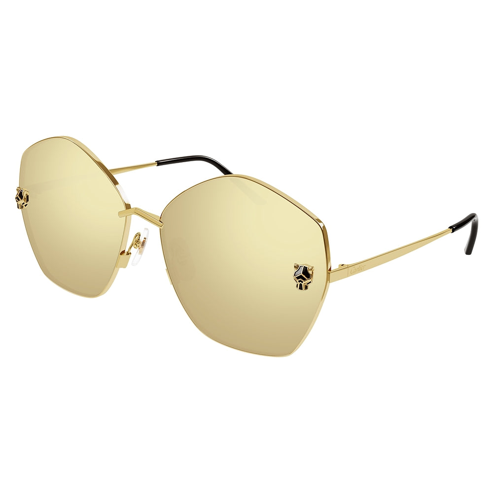 Gafas de Sol para Mujer Cartier Ct0356S-004 - metálicas color Dorado