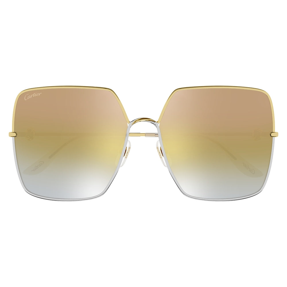 Gafas de Sol para Mujer Cartier Ct0361S-003 Gold Gold 61 003 - metálicas color Dorado