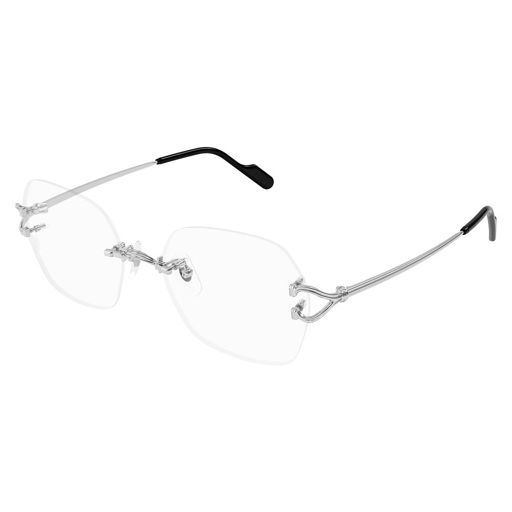 Gafas de Vista para Mujer Cartier Ct0564O-002 Silver 55 002 - metálicas color Plateado