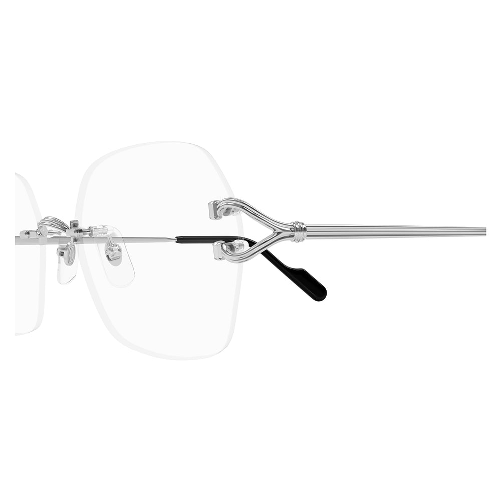 Gafas de Vista para Mujer Cartier Ct0564O-002 Silver 55 002 - metálicas color Plateado