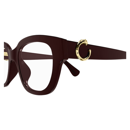 Gafas de Vista para Mujer  Cartier Ct0566O-007   Tralucido 53 007 - en acetato color Rojo