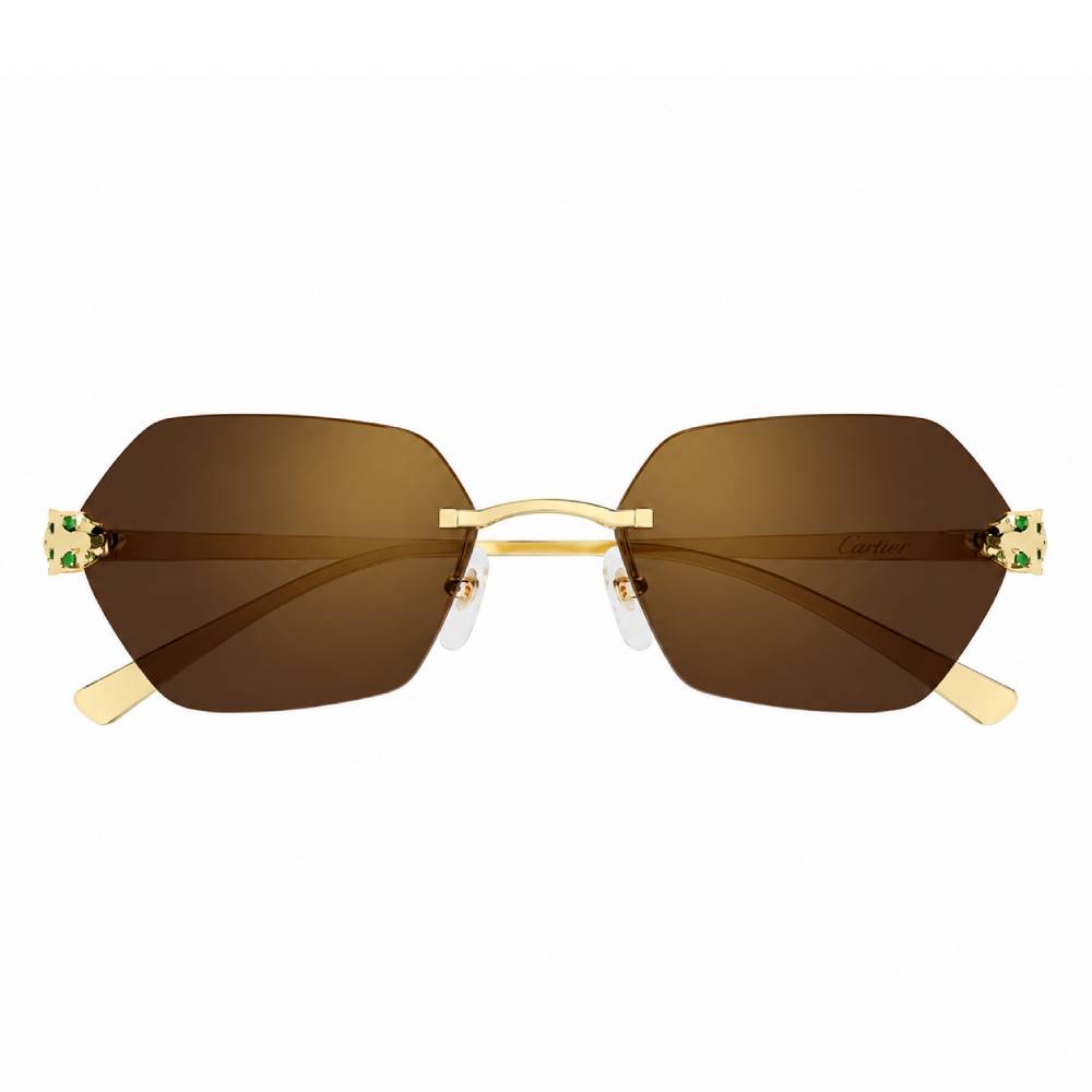 Gafas de Sol para Mujer Cartier 0636S 002 - metálicas color Dorado