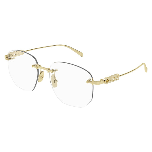 Gafas de Vista para Mujer Gucci Gg1806O 002 Gold 54 002 - metálicas color Dorado