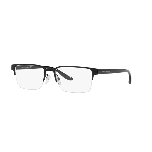 Gafas de Vista para Hombre Armani Exchange 1046 - Metálicas, ranuradas, de color negro.