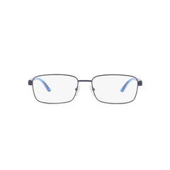Gafas de vista Armani Exchange 1050, para hombre, metálicas, con lente de forma cuadrada de aro completo, de color azul.