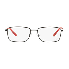 Gafas de Vista para Hombre Armani Exchange 1057 - Metálicas, Montura Rectangular Aro Completo, de color negro y rojo.