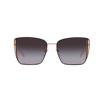 Gafas De Sol Bvlgari 6176, para mujer, metálicas, de color negro, con lente degradado color gris