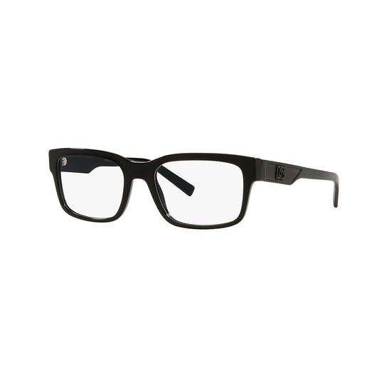 Gafas De Vista Dolce & Gabbana 3352 para hombre, en acetato, tipo de montura aro completo, en forma rectangular, de color negro.