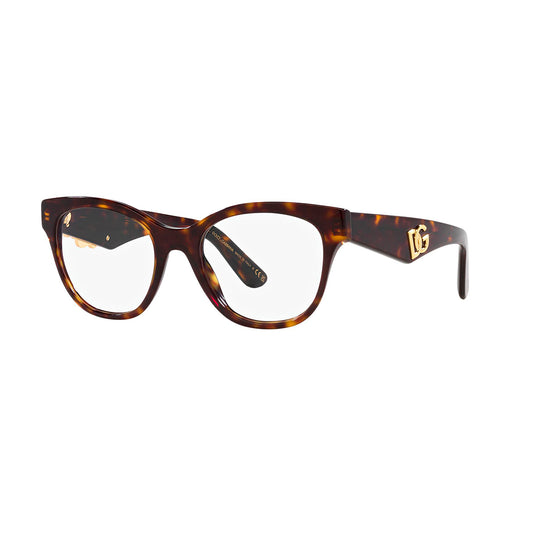 Gafas De Vista Dolce & Gabbana 3371 para mujer, en acetato, montura aro completo, color havana.