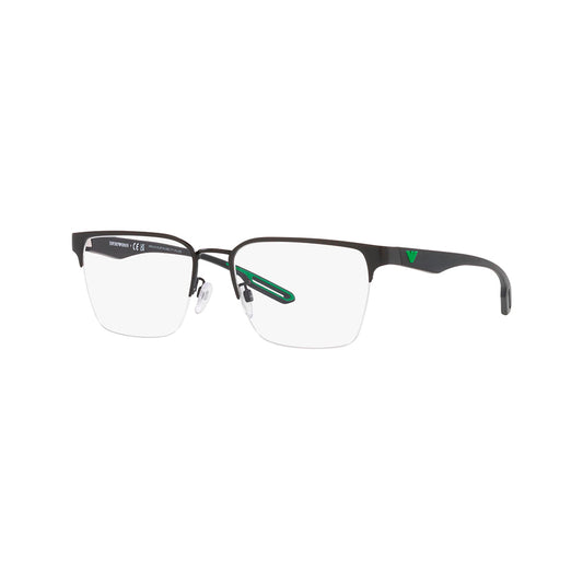 Gafas de Vista Emporio Armani 1137, para hombre, metálica, de montura semicompleta, de color negro.