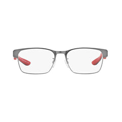 Gafas de Vista, Emporio Armani 1141 para hombre, en material metálico, en forma rectangular, de color gris con rojo.