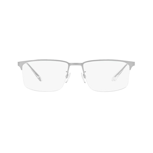 Gafas De Vista Emporio Armani 1143 para hombre, metálica, de  montura almohada semi-completa, de color gris.