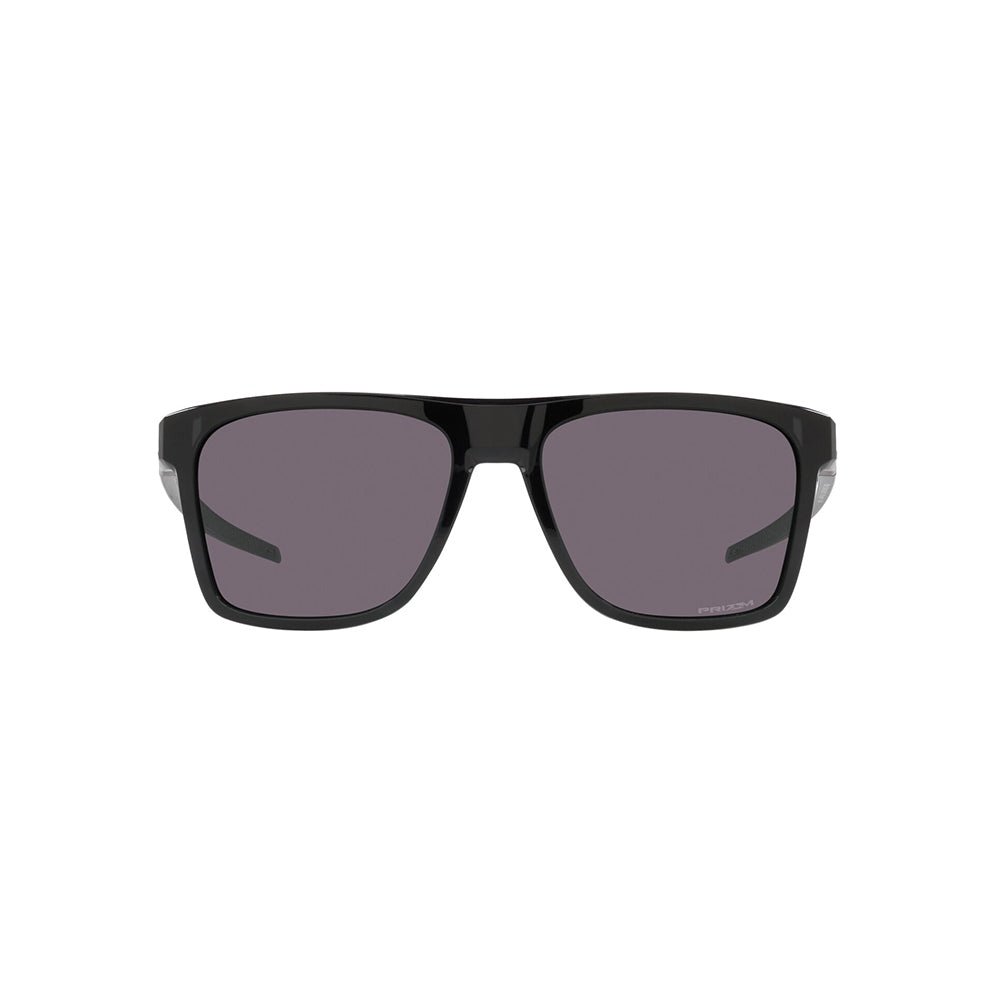 Gafas de Sol Oakley 9100, para hombre, en inyectada, de forma rectangular aro completo, de color negro, con lente Prizm morado.