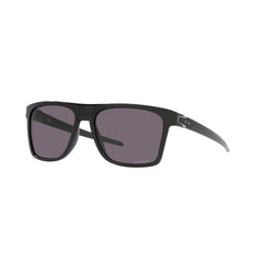 Gafas de Sol Oakley 9100, para hombre, en inyectada, de forma rectangular aro completo, de color negro, con lente Prizm morado.