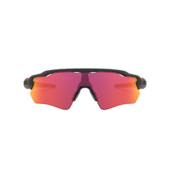 Gafas de Sol Oakley 9208, para hombre, en inyectada, de forma rectangular semi-completa, de color negro y rojo, con lente Prizm rojo