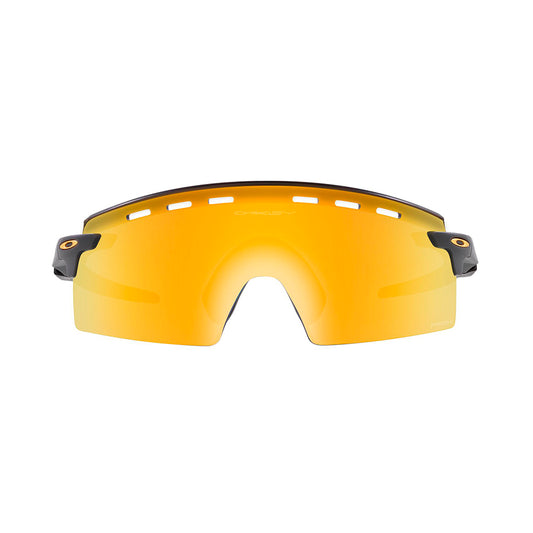 Gafas De Sol Oakley 9235 para hombre, inyectada, forma de la montura rectangular, de color negro, con lente dorado.