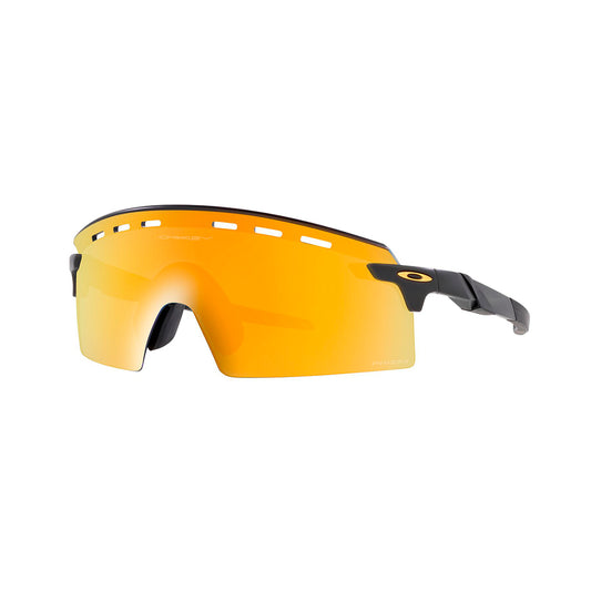 Gafas De Sol Oakley 9235 para hombre, inyectada, forma de la montura rectangular, de color negro, con lente dorado.