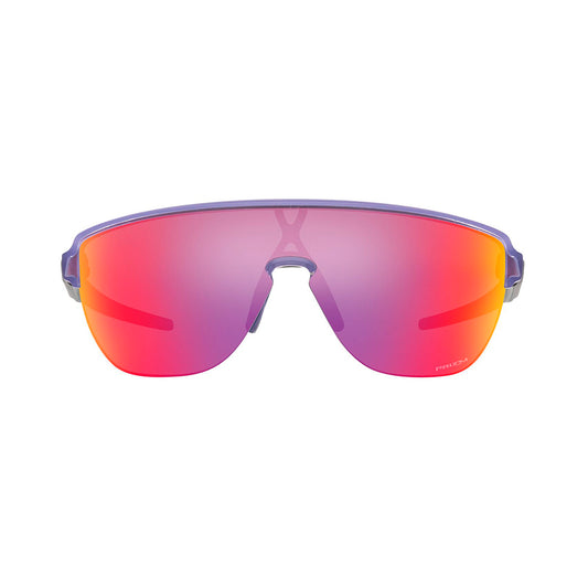 Gafas de Sol Oakley 9248, para hombre, en inyectada, de forma rectangular semi-completa, de color negro y morado, con lente Prizm multicolor.