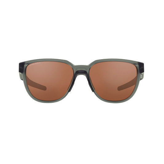 Gafas De Sol Oakley 9250 para hombre, inyectada, forma de la montura rectangular, aro completo, de color gris, con lente café.