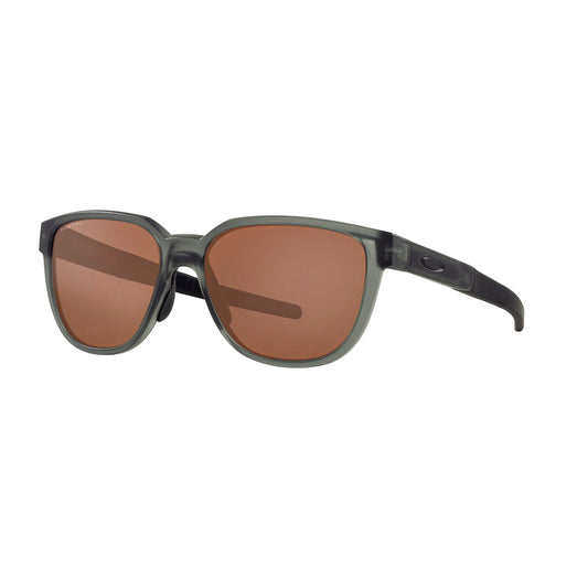 Gafas De Sol Oakley 9250 para hombre, inyectada, forma de la montura rectangular, aro completo, de color gris, con lente café.