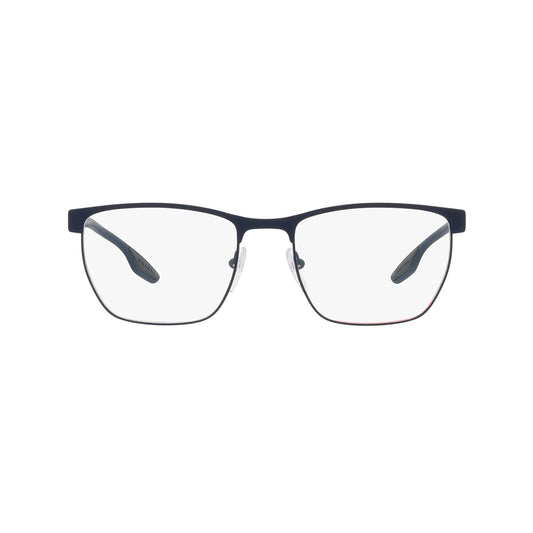 Gafas De Vista Prada 50LV para hombre, metálica, de forma rectangular, de color azul.