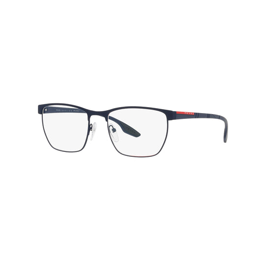 Gafas De Vista Prada 50LV para hombre, metálica, de forma rectangular, de color azul.