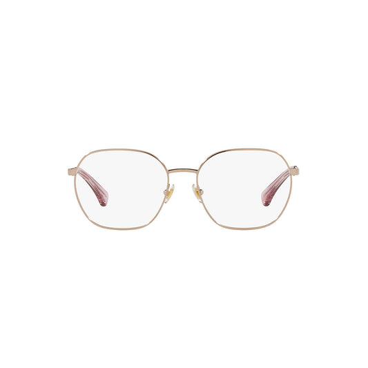 Gafas de vista Ralph 6051, para mujer, aro completo, metálicas, de color oro rosa. 