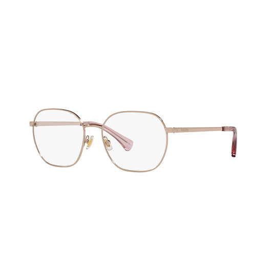 Gafas de vista Ralph 6051, para mujer, aro completo, metálicas, de color oro rosa. 