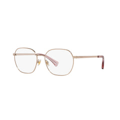 Gafas de vista Ralph 6051, para mujer, aro completo, metálicas, de color oro rosa. 