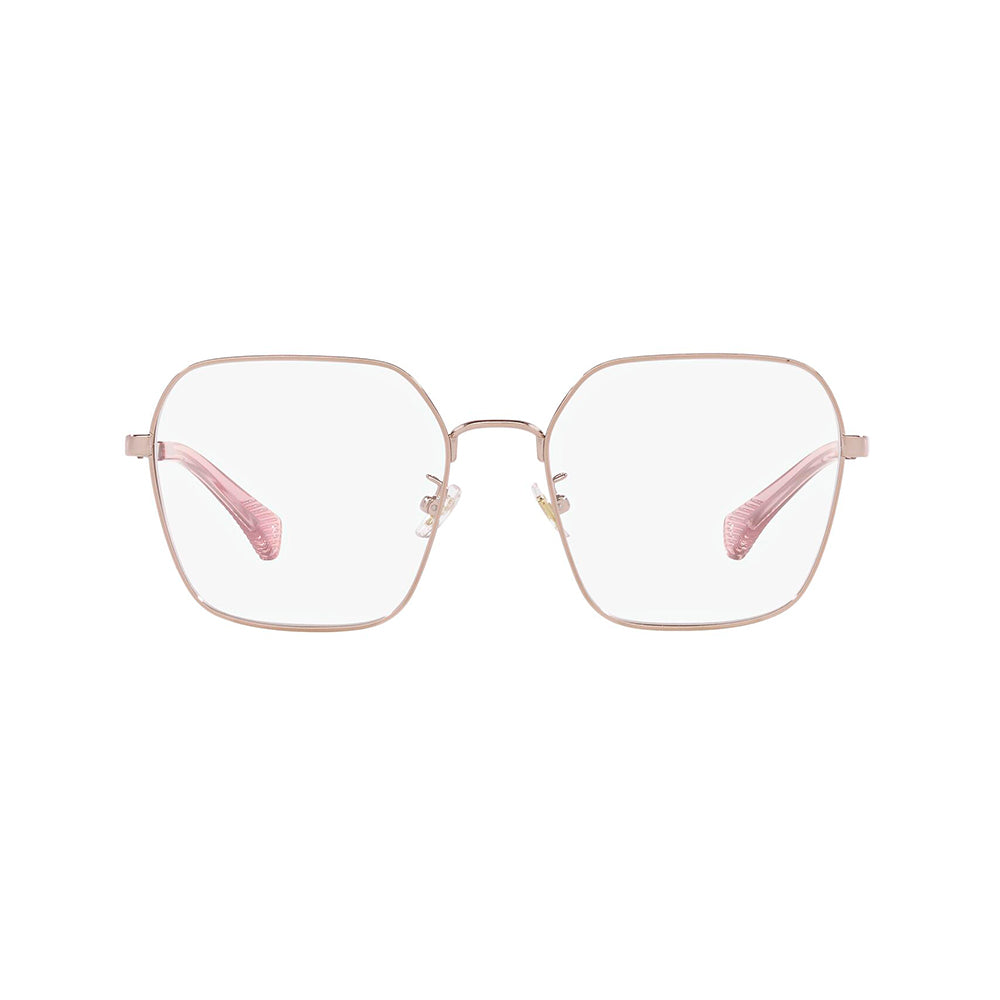 Gafas De Vista Ralph 6053 para mujer, metálica, forma de la montura irregular aro completo, de color oro rosado.