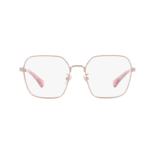 Gafas De Vista Ralph 6053 para mujer, metálica, forma de la montura irregular aro completo, de color oro rosado.