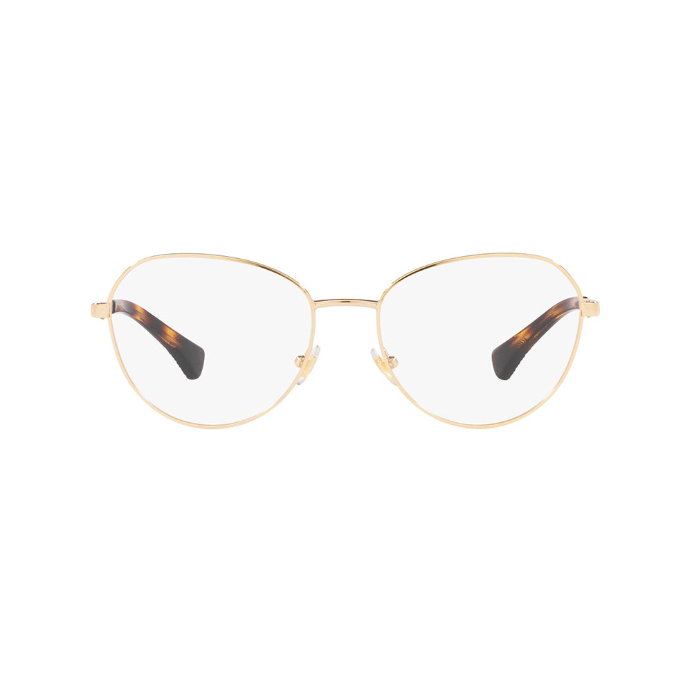 Gafas De Vista Ralph 6054 para mujer, metálica, de montura aro completo, de color dorado.