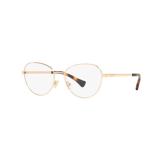 Gafas De Vista Ralph 6054 para mujer, metálica, de montura aro completo, de color dorado.