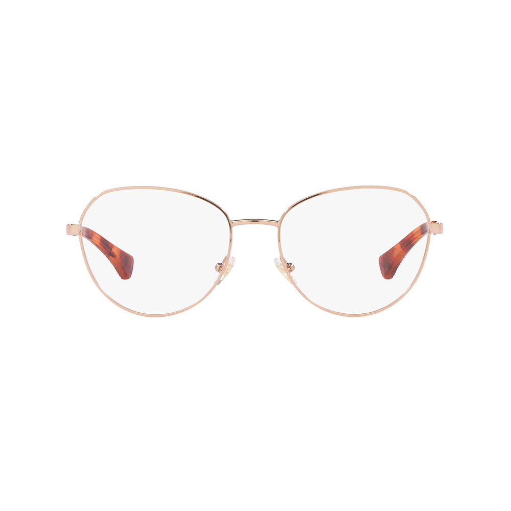 Gafas De Vista Ralph 6054 para mujer, metálica, de montura aro completo, de color oro rosa.