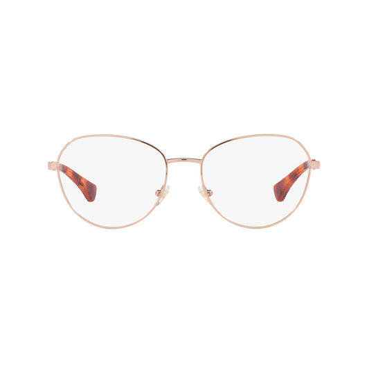 Gafas De Vista Ralph 6054 para mujer, metálica, de montura aro completo, de color oro rosa.