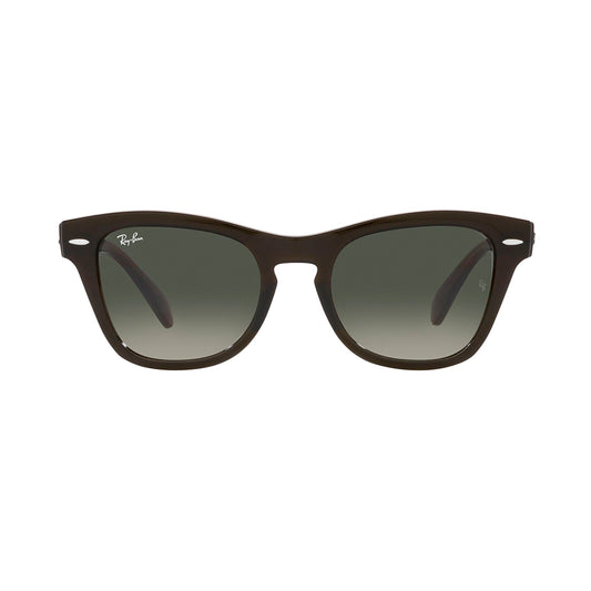 Gafas De Sol Ray-Ban 0707S unisex , en acetato, con montura de color café y lente color gris.