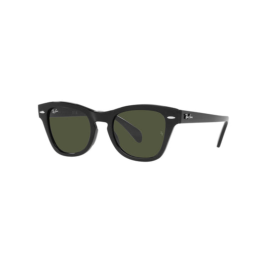 Gafas De Sol Ray-Ban 0707S unisex , en acetato, con montura de color negro y lente color verde.