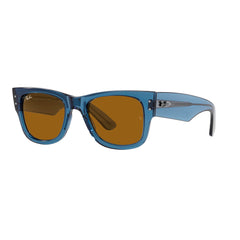 Gafas De Sol Ray-Ban 0840S unisex, en acetato, con montura de aro completo de color azul, con lente café