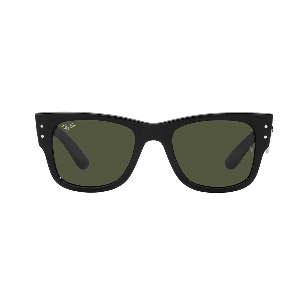 Gafas De Sol Ray-Ban 0840S unisex, en acetato, con montura de aro completo de color negro, con lente verde