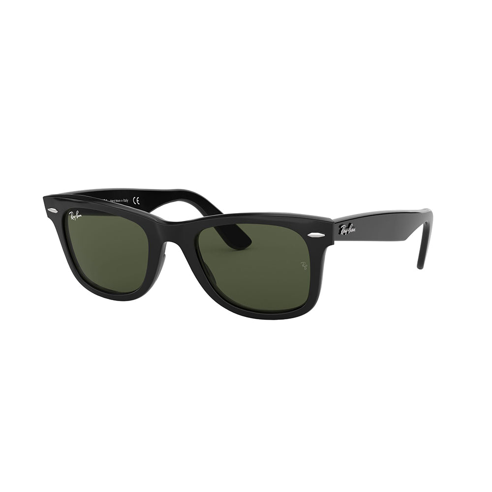 Gafas De Sol Ray-Ban 2140 para mujer y hombre, forma cuadrada, en acetato, color de montura negro, con lente verde