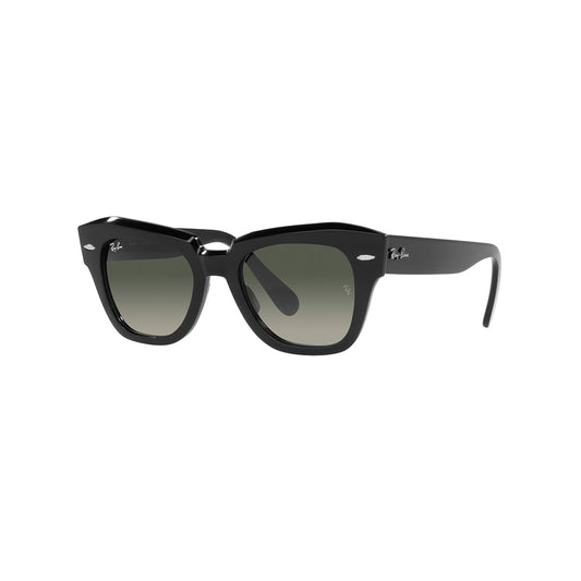 Gafas de Sol para Mujer Ray-Ban 2186 - En acetato, montura de aro completo, de color negro con lente gris.