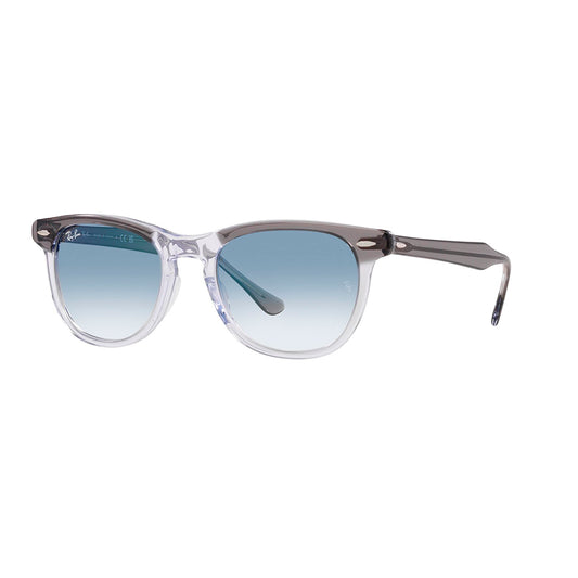 Gafas de Sol para Hombre y Mujer Ray-Ban 2398 - En acetato, Aro completo, de color gris y transparente, con lente azul.